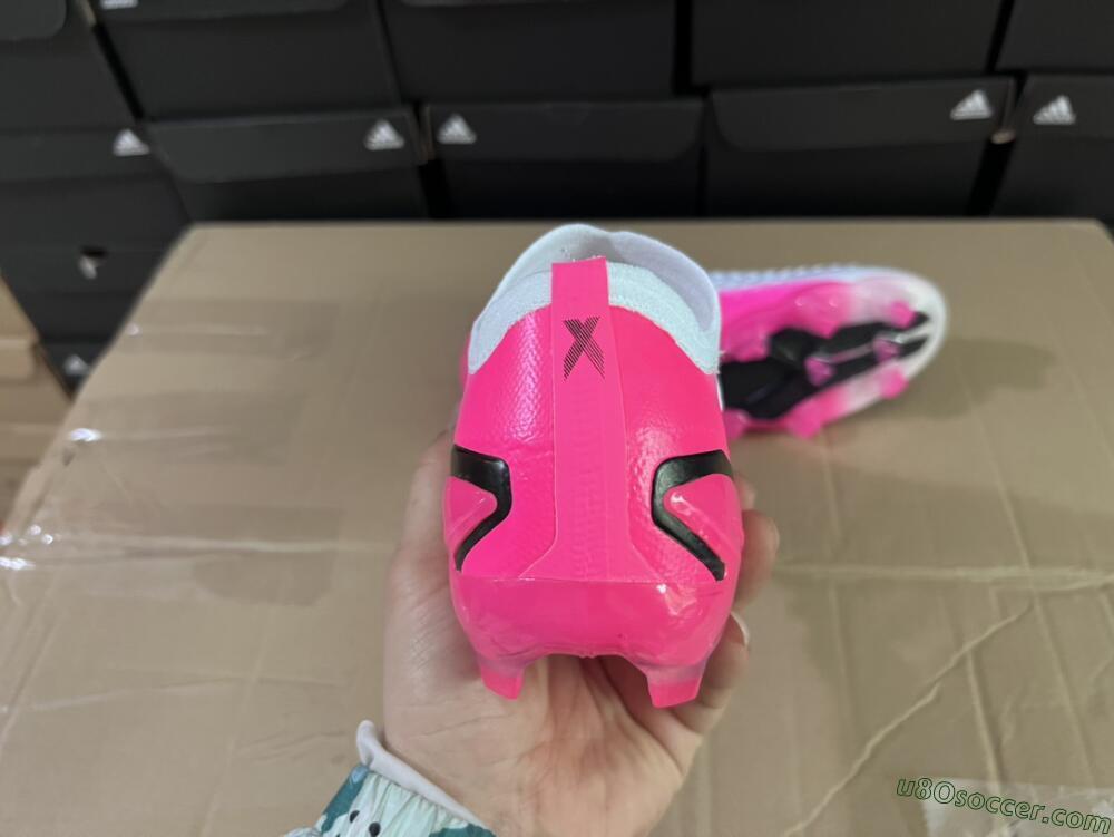 Adidas X Speedportal.1 FG Firm Ground Soccer Cleats - White/Pink/Black