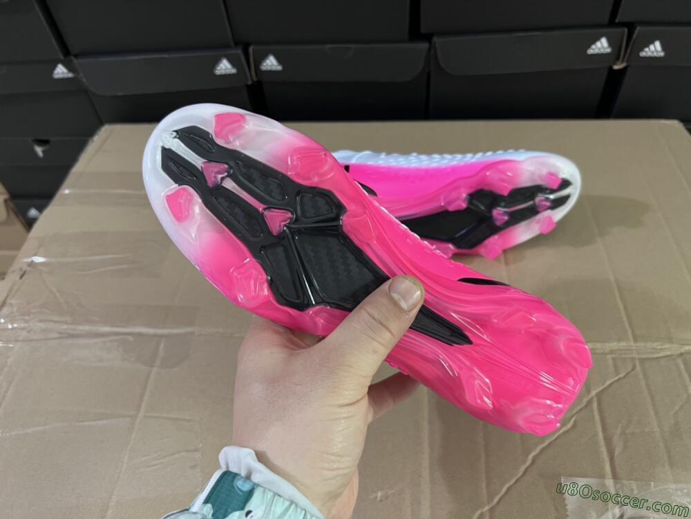 White, Pink & Black FG Soccer Cleats | Speedportal.1 by Adidas
