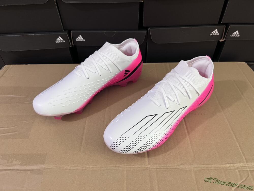 Adidas X Speedportal.1 FG Firm Ground Soccer Cleats - White/Pink/Black