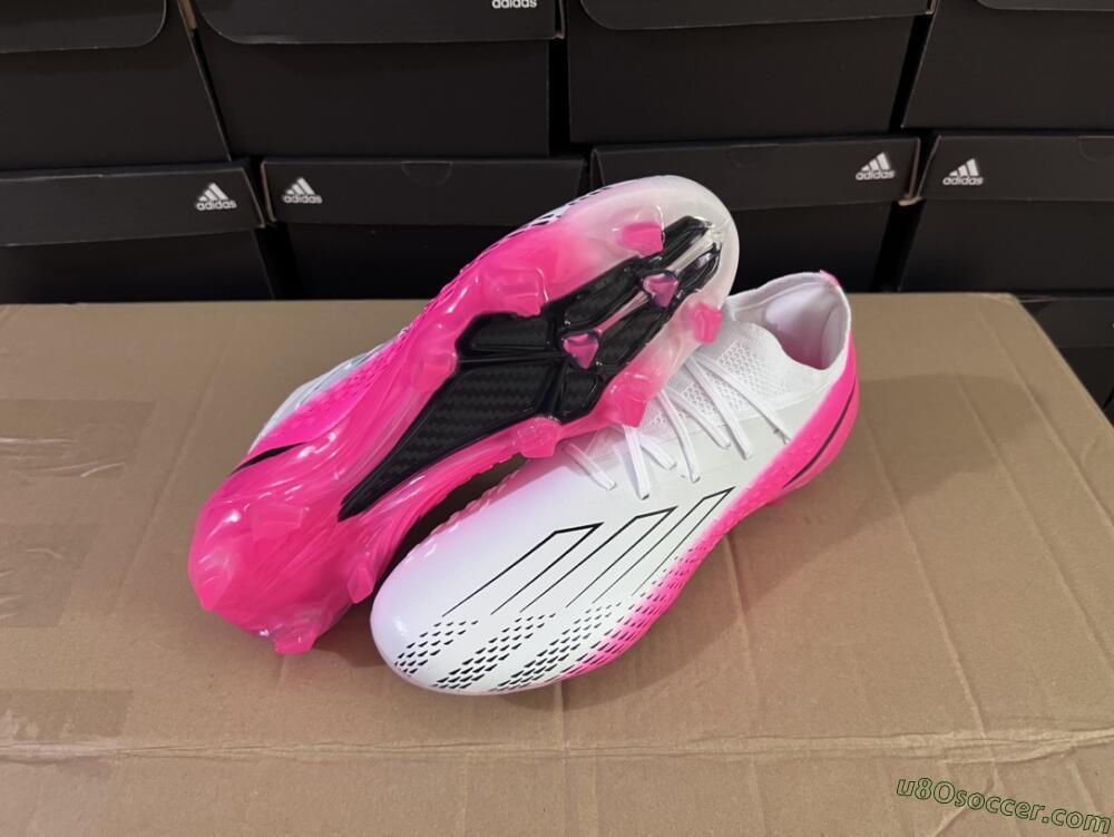 Adidas X Speedportal.1 FG Firm Ground Soccer Cleats - White/Pink/Black