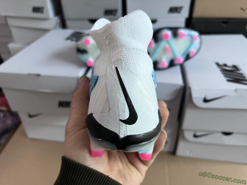 Nike Phantom GX Elite DF FG Firm Ground Soccer Cleats - Blue/White/Pink