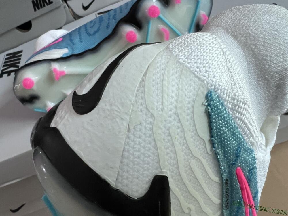 Nike Phantom GX Elite DF FG Firm Ground Soccer Cleats - Blue/White/Pink