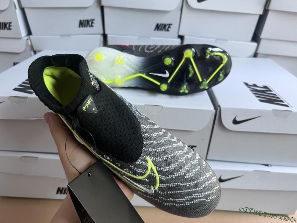 Nike Phantom GX Elite DF FG Firm Ground Soccer Cleats - Black/Rainbow