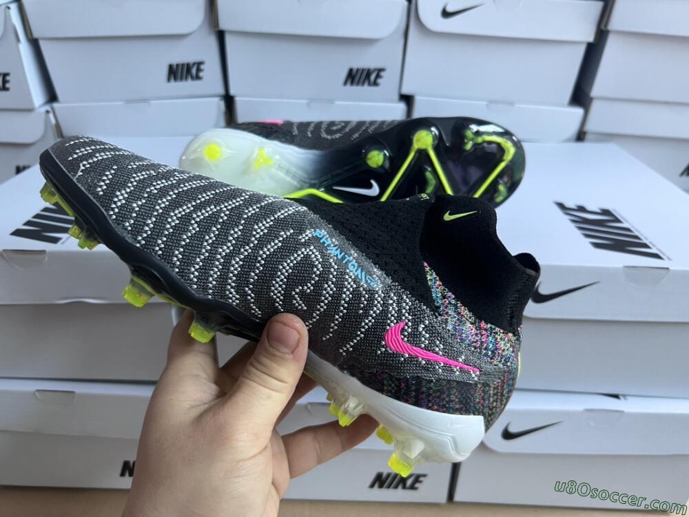Nike Phantom GX Elite DF FG Firm Ground Soccer Cleats - Black/Rainbow