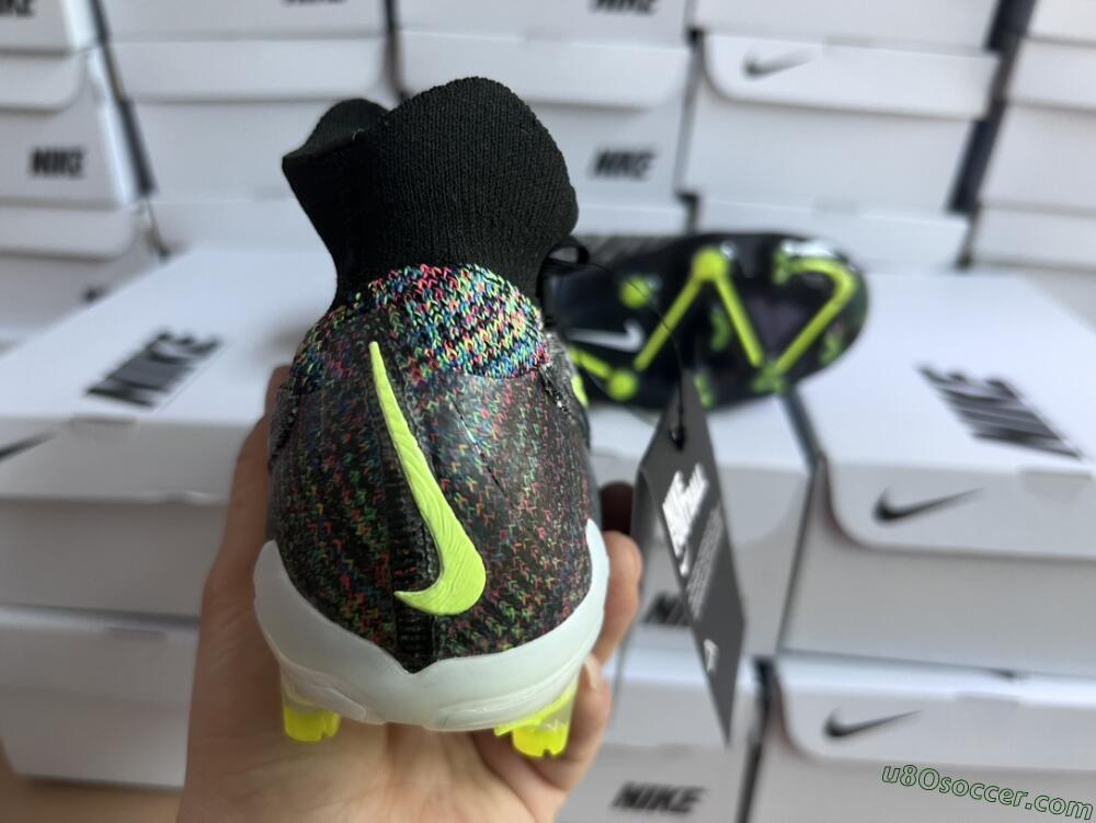 Nike Phantom GX Elite DF FG Firm Ground Soccer Cleats - Black/Rainbow