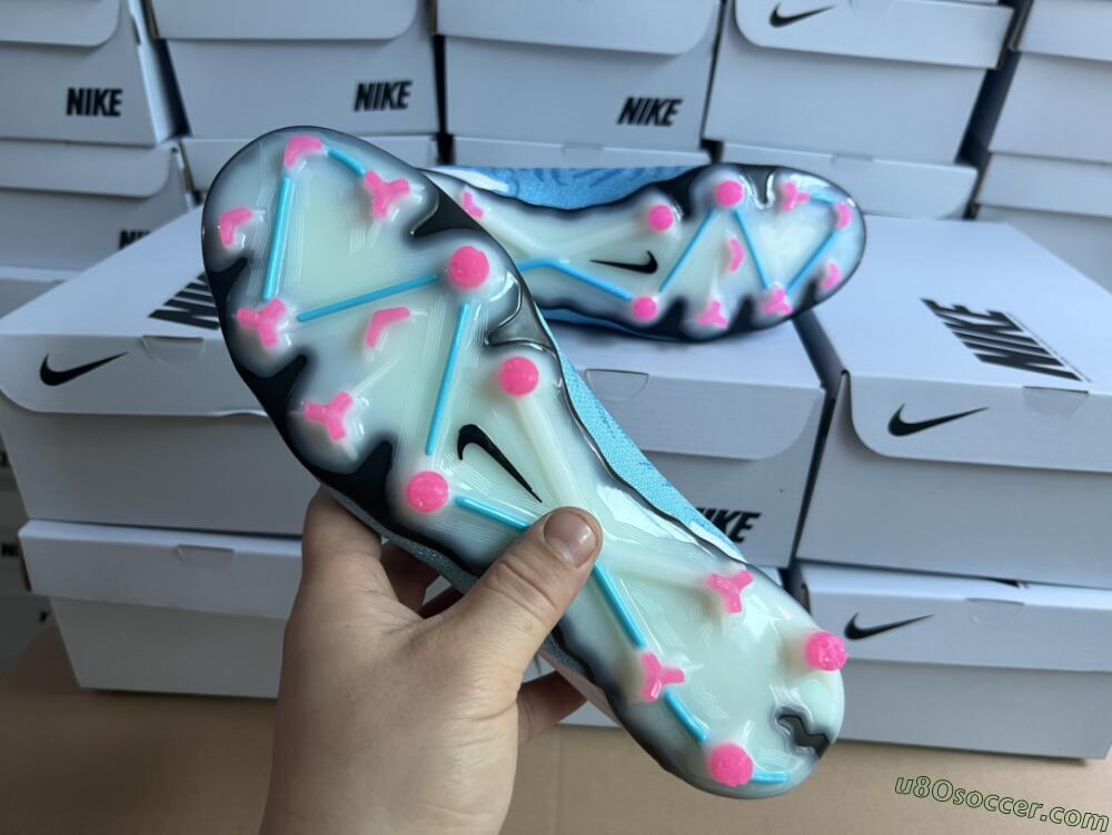 Nike Phantom GX Elite FG Firm Ground Soccer Cleats - Blue/White/Pink