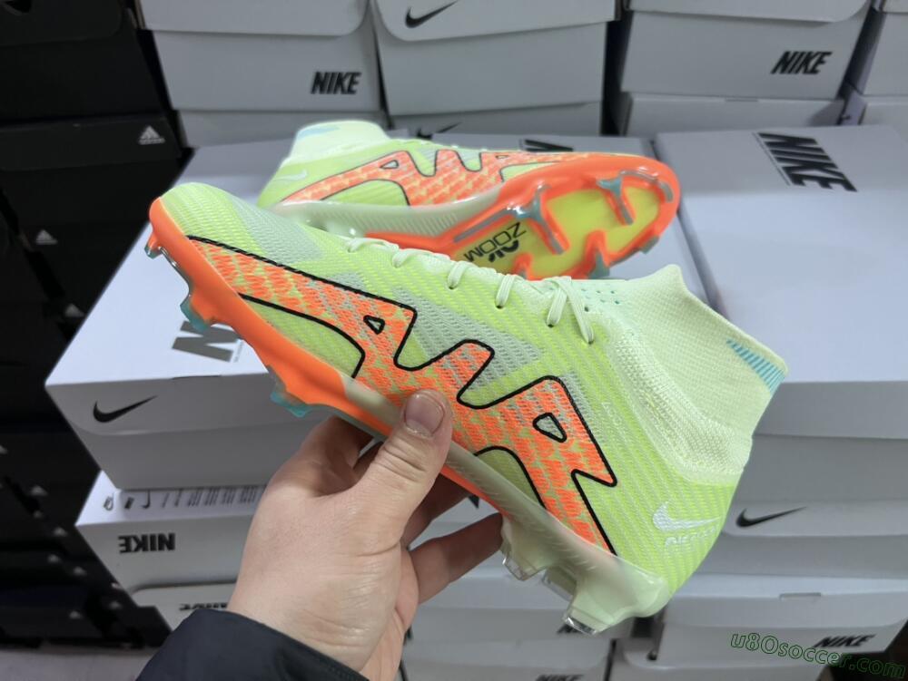 Nike Air Zoom Mercurial Superfly 9 Elite FG Firm Ground Soccer Cleats - Green/Orange