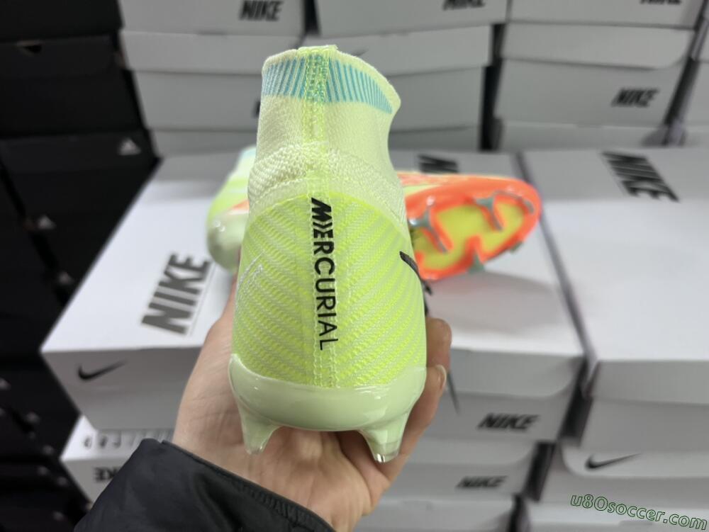 Nike Air Zoom Mercurial Superfly 9 Elite FG Firm Ground Soccer Cleats - Green/Orange
