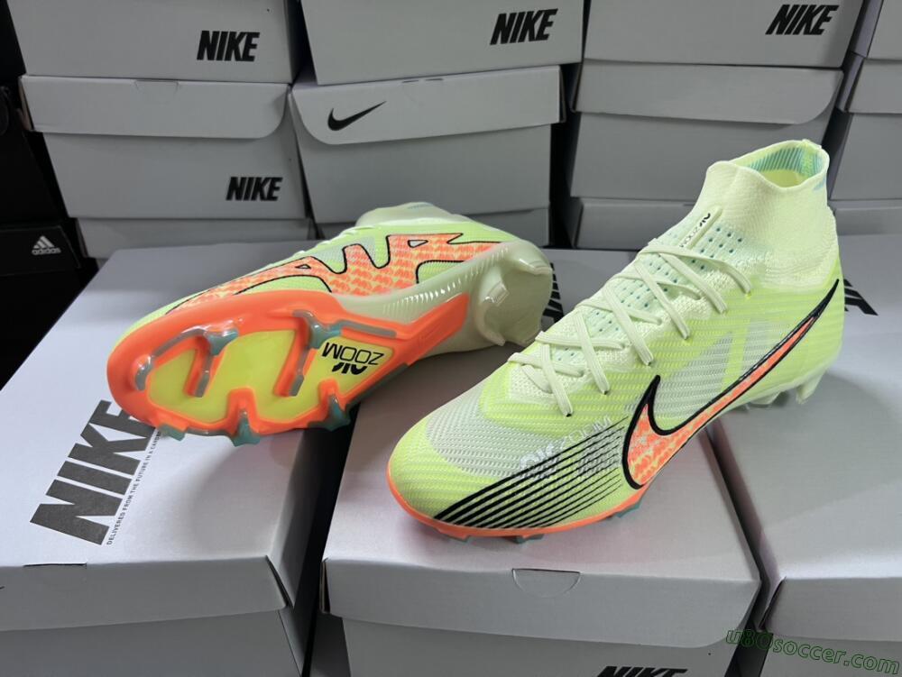 Nike Air Zoom Mercurial Superfly 9 Elite FG Firm Ground Soccer Cleats - Green/Orange