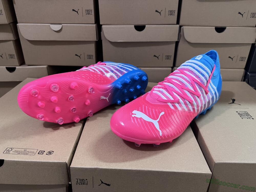 Puma Future Z 1.3 Instinct MG Multi Ground Soccer Cleats - Pink/Blue/White
