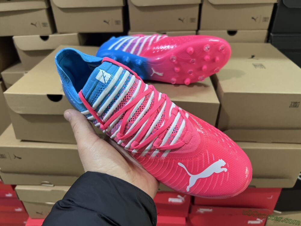 Puma Future Z 1.3 Instinct MG Multi Ground Soccer Cleats - Pink/Blue/White