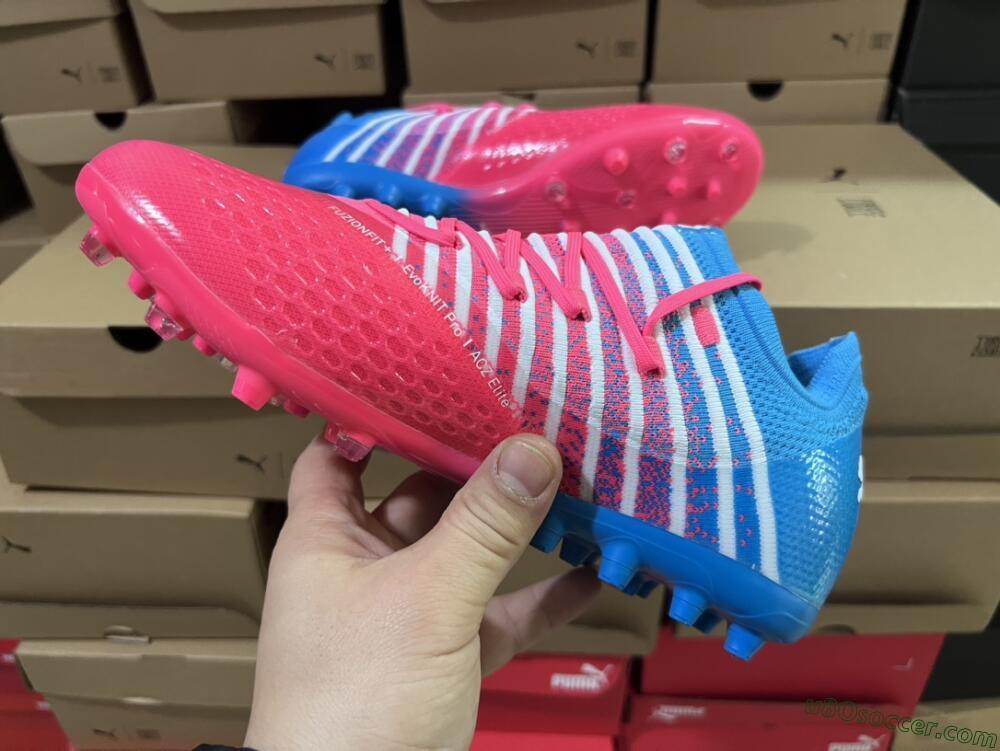 Puma Future Z 1.3 Instinct MG Multi Ground Soccer Cleats - Pink/Blue/White