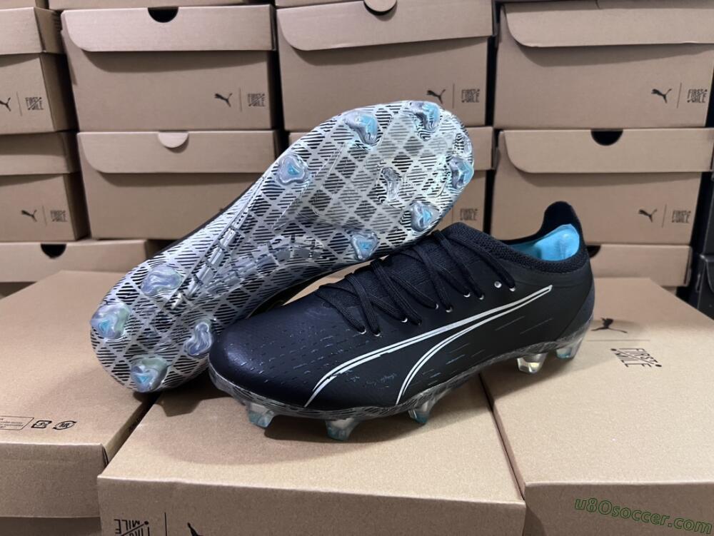 Puma Ultra Ultimate FG Firm Ground Soccer Cleats - Black/White/Blue
