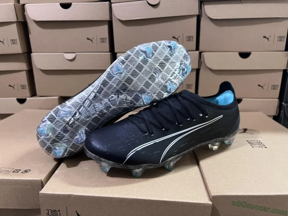 Upgrade Your Game with Black, White and Blue FG Soccer Cleats