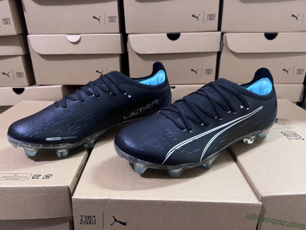 Puma Ultra Ultimate FG Firm Ground Soccer Cleats - Black/White/Blue