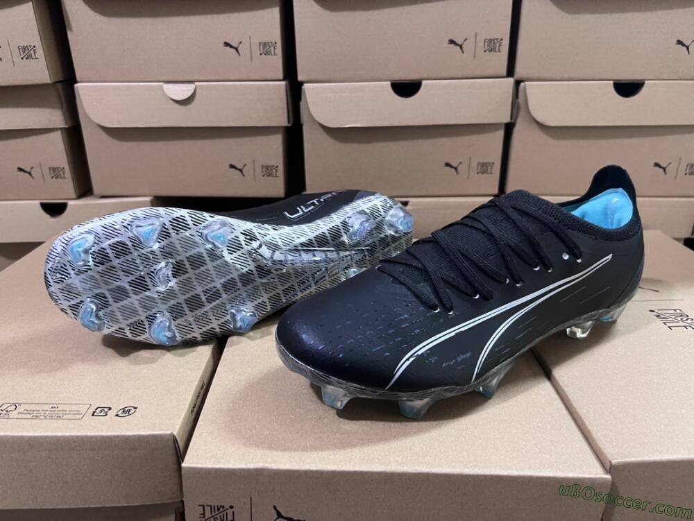 Puma Ultra Ultimate FG Firm Ground Soccer Cleats - Black/White/Blue