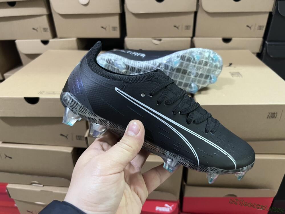 Puma Ultra Ultimate FG Firm Ground Soccer Cleats - Black/White/Blue