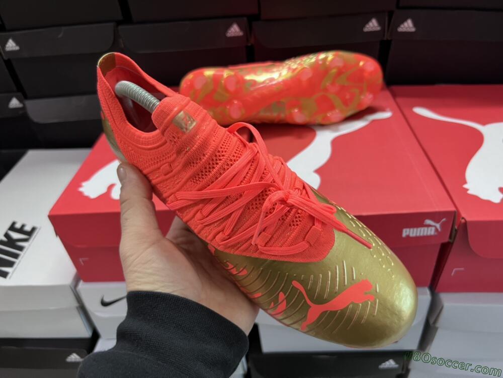 Puma Future Z 1.3 FG Firm Ground Soccer Cleats - Red/Gold