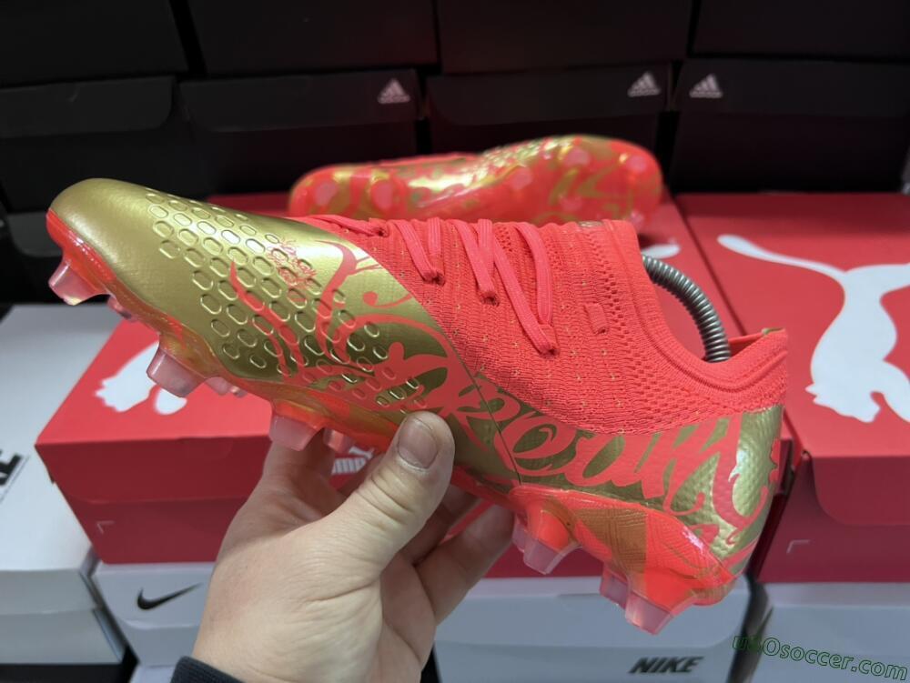 Puma Future Z 1.3 FG Firm Ground Soccer Cleats - Red/Gold