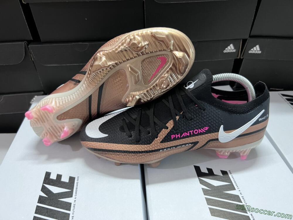 Nike Phantom GT Elite FG Firm Ground Soccer Cleats - Black/Gold/White