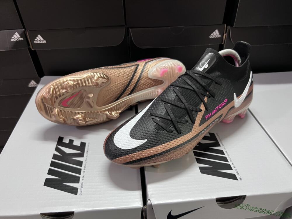 Nike Phantom GT 2 DF Elite FG Firm Ground Soccer Cleats - Black/Gold/White