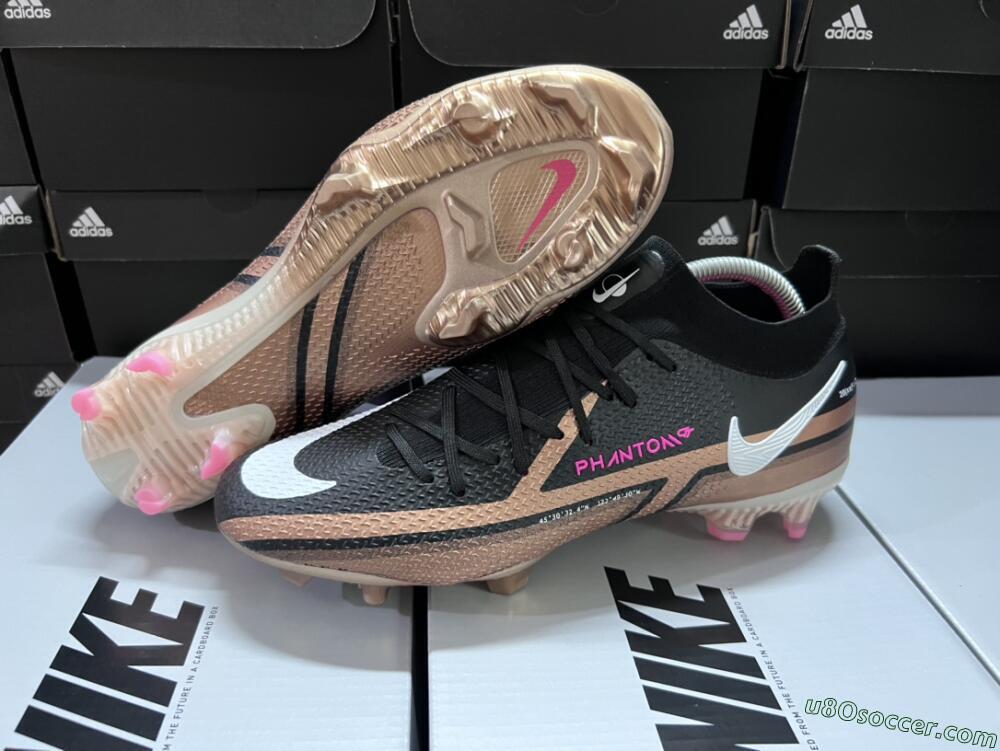 Nike Phantom GT 2 DF Elite FG Firm Ground Soccer Cleats - Black/Gold/White