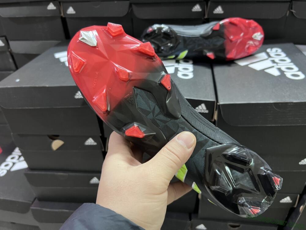 Adidas Predator Edge Geometric.1 FG Firm Ground Soccer Cleats - Black/Yellow/Red