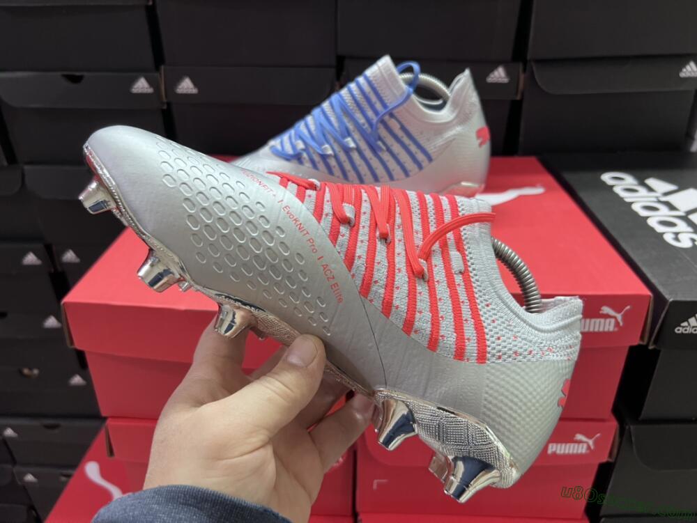 Puma Future Z 1.3 Instinct FG Firm Ground Soccer Cleats - Silver/Blue