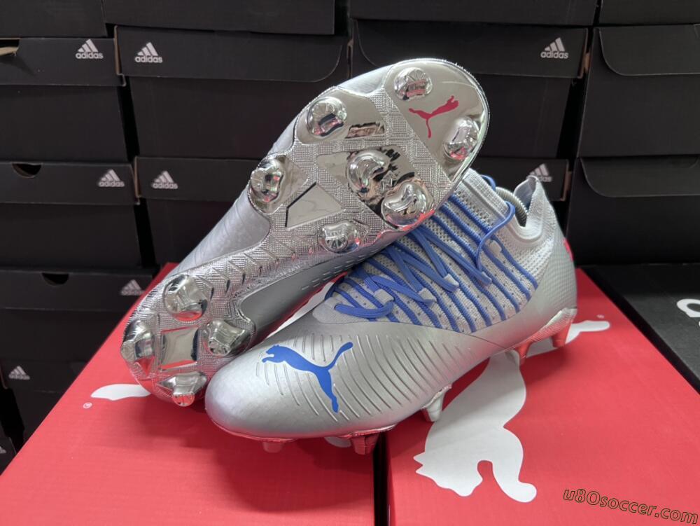 Puma Future Z 1.3 Instinct FG Firm Ground Soccer Cleats - Silver/Blue