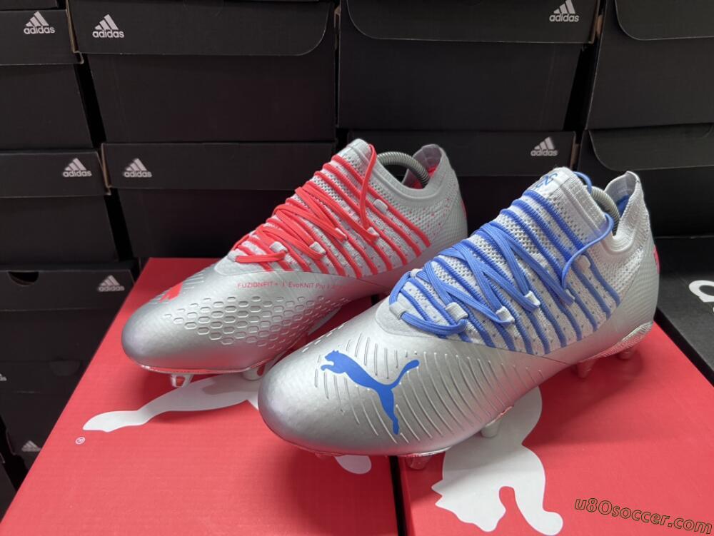 Puma Future Z 1.3 Instinct FG Firm Ground Soccer Cleats - Silver/Blue