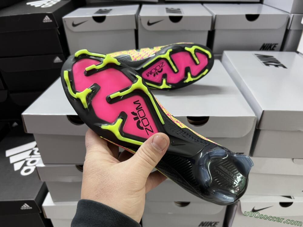 Nike Air Zoom Mercurial Superfly 9 Elite FG Firm Ground Soccer Cleats - Black/Yellow/Pink