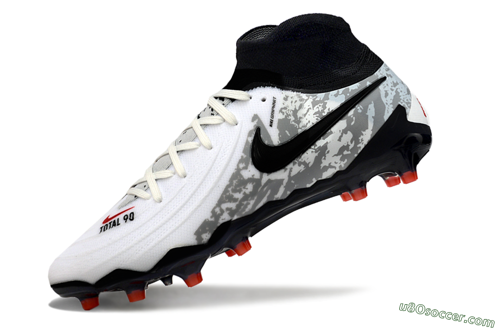 Nike Phantom Luna Elite Total 90 AG Artificial Grass Soccer Cleats - White/Black/Orange 5