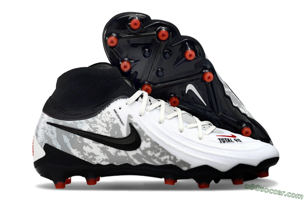 Nike Phantom Luna Elite Total 90 AG Artificial Grass Soccer Cleats - White/Black/Orange 1