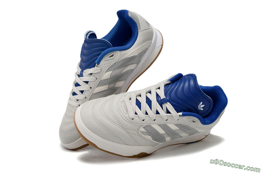 Adidas Predator Mundial IC Indoor & Futsal Soccer Shoes - Grey/Blue/White 3