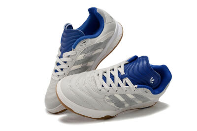 Adidas Predator Mundial IC Indoor & Futsal Soccer Shoes - Grey/Blue/White