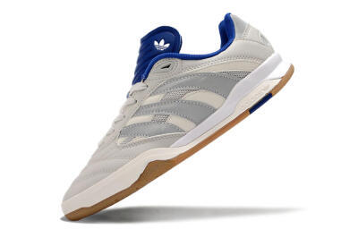 Adidas Predator Mundial IC Indoor & Futsal Soccer Shoes - Grey/Blue/White