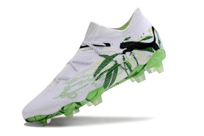 Puma Future 7 Ultimate FG Firm Ground Soccer Cleats - White/Black/Green