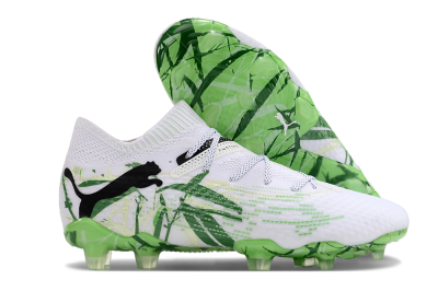 Puma Future 7 Ultimate FG Firm Ground Soccer Cleats - White/Black/Green