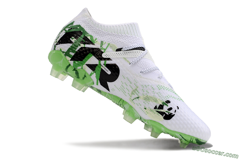 Puma Future 7 Ultimate FG Firm Ground Soccer Cleats - White/Black/Green 5