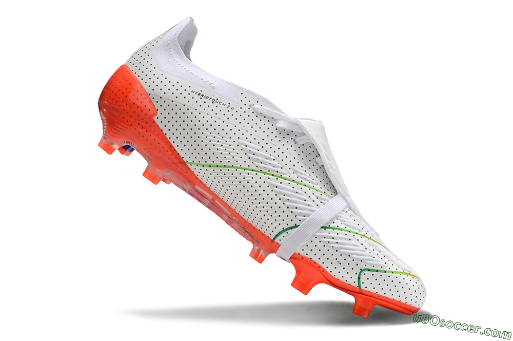 Adidas Predator Elite Foldover Tongue Euphoria FG Firm Ground Soccer Cleats - White/Silver/Blue 4