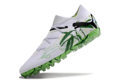 Puma Future 7 Ultimate MG Multi Ground Soccer Cleats - White/Black/Green