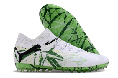 Puma Future 7 Ultimate MG Multi Ground Soccer Cleats - White/Black/Green