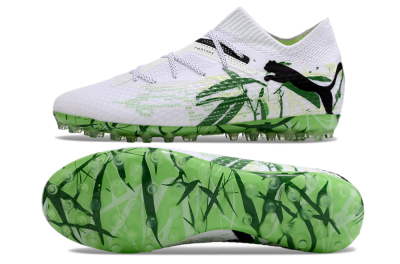 Puma Future 7 Ultimate MG Multi Ground Soccer Cleats - White/Black/Green