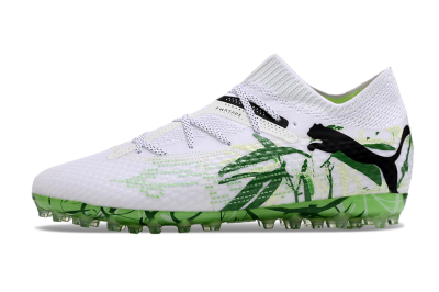 Puma Future 7 Ultimate MG Multi Ground Soccer Cleats - White/Black/Green