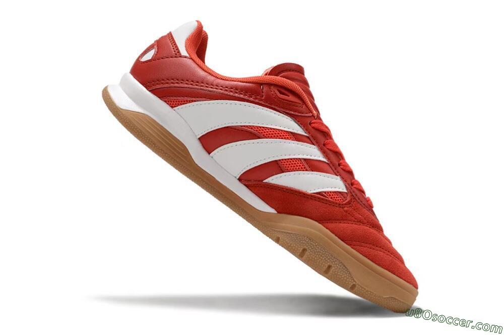 Adidas Predator Mundial IC Indoor & Futsal Soccer Shoes - Red/White/Brown 4