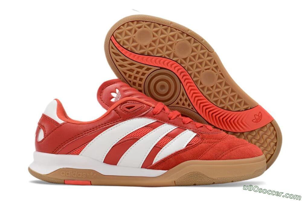 Adidas Predator Mundial IC Indoor & Futsal Soccer Shoes - Red/White/Brown 1