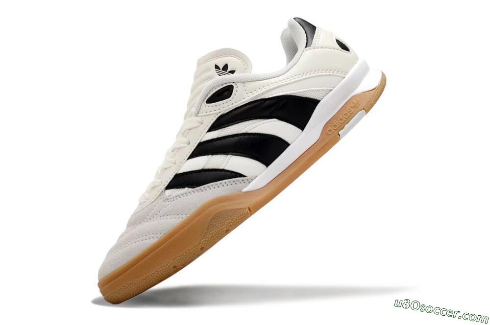 Adidas Predator Mundial IC Indoor & Futsal Soccer Shoes - Beige/Black/Brown 5