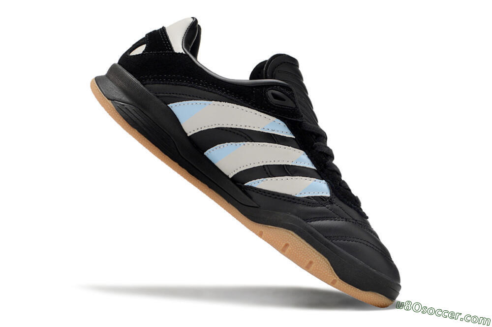 Adidas Predator Mundial IC Indoor & Futsal Soccer Shoes - Black/White/Blue 4