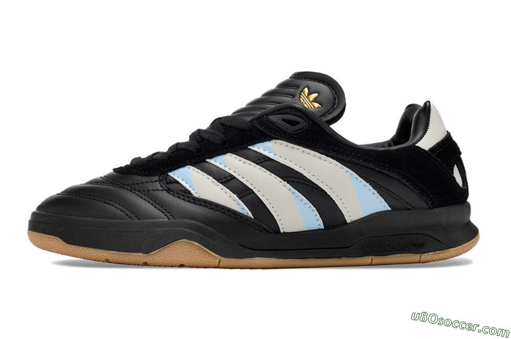 Adidas Predator Mundial IC Indoor & Futsal Soccer Shoes - Black/White/Blue 2