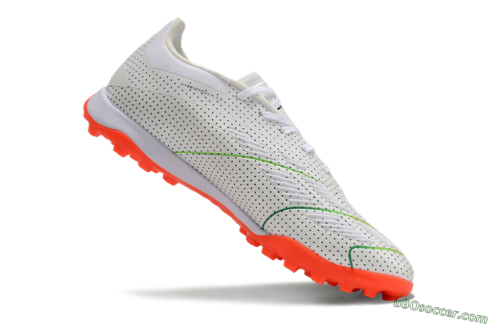 Adidas Predator 24 Elite TF Artificial Turf Soccer Shoes - White/Silver/Red 4